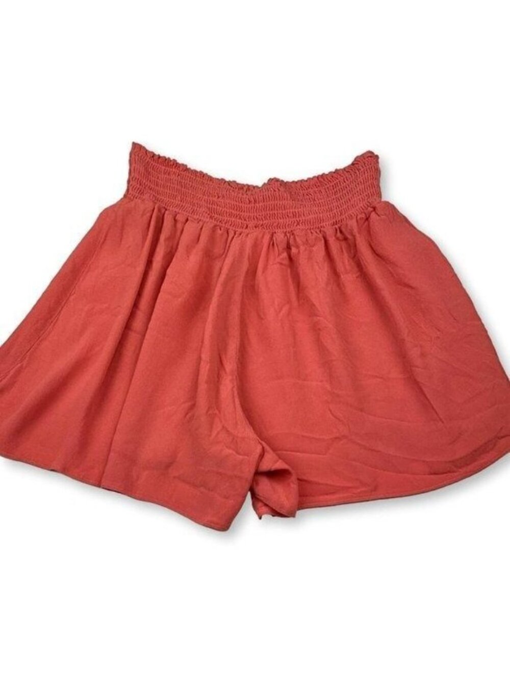 PINK by Victoria’s Secret Flowy Smocked Waist Shorts – Coral – Size XS – Excelle